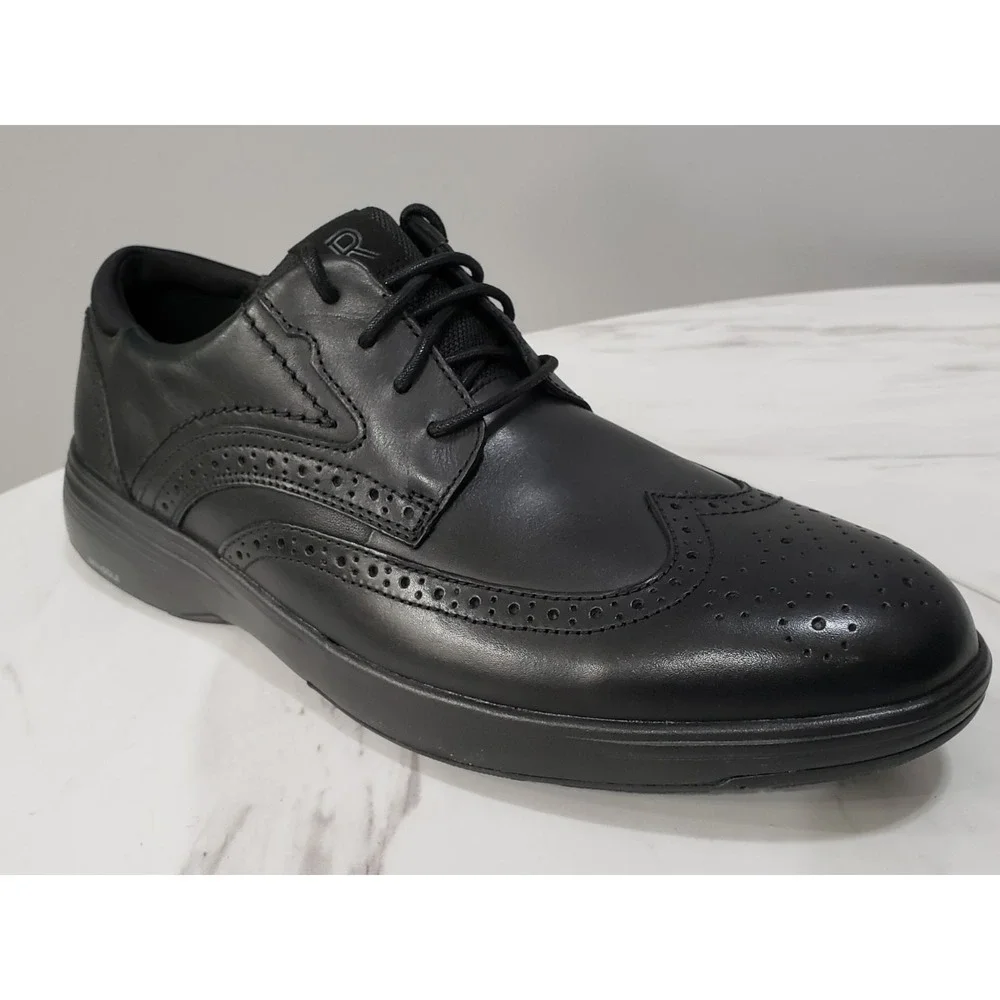 NEW NO BOX -‎ Rockport Men's Noah Black Leather Wingtip Oxfords CJ3197 SIZE 11